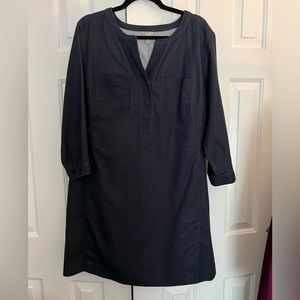 J.Jill Dark Denim Shift Dress with 3/4 Sleeves, Size XL, EUC